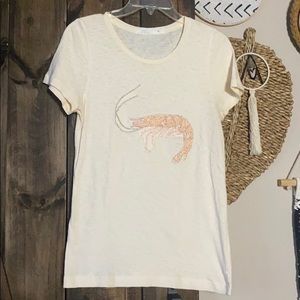 J. Crew Sparkle Lobster Tee